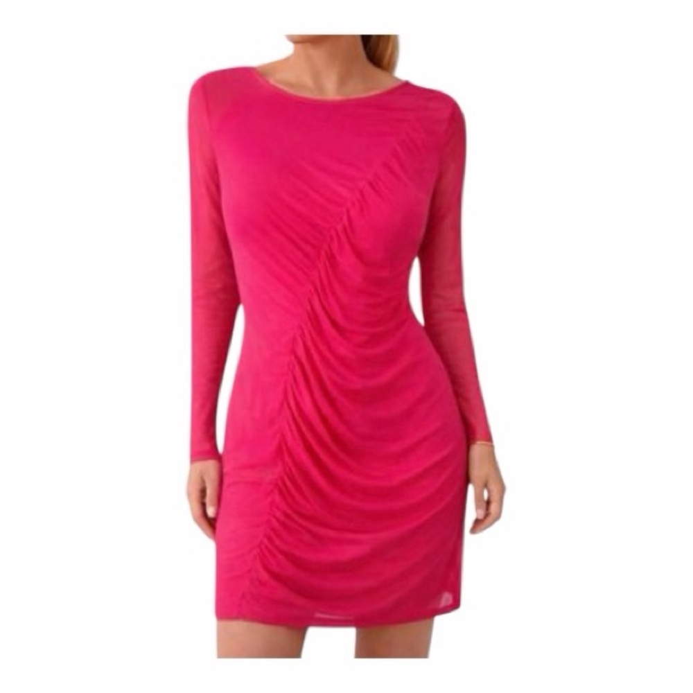 Halara Ruched Long Sleeve Bodycon Mini Dress, Size XL